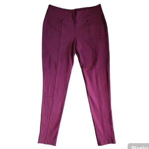 Mudd Flx Stretch 24/7 Legging Maroon Colored Legging Pant Burgundy Slacks